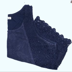 Hollister navy blue cropped tank top